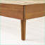 Structure de lit simple en bois d'acacia massif - Design Mid-Century, aucun sommier requis, finition naturelle pour la chambre à coucher