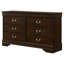 Commode à 6 tiroirs Frances Cappuccino (comprend la commode seulement et non le miroir)-1260999661