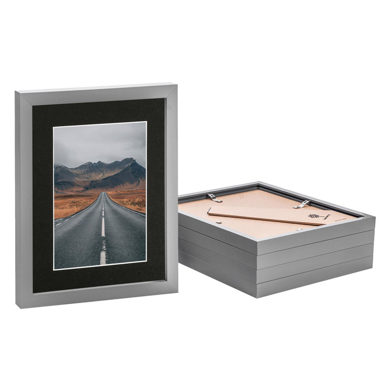 Photo Frames with 5" x 7" Mount - 8" x 10" - Grey/Black