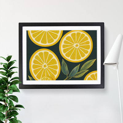 Lemon Fruit Deco - Framed Print
