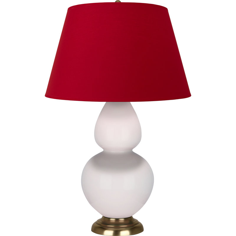 Double Gourd Table Lamp, Cobalt/Antique Silver, Tangerine/Taupe, Brass