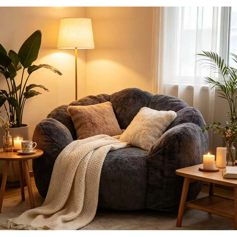 Canapé-lit Cloud Petal, Velours gris antique