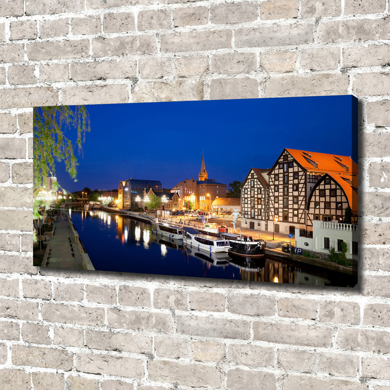 Bydgoszcz by Night 1 Piece Wall Art on Canvas