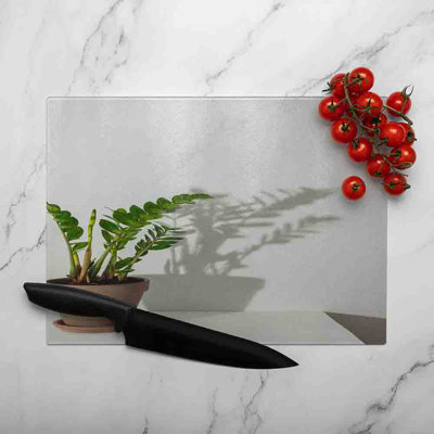 Zamioculcas Glass Chopping Board