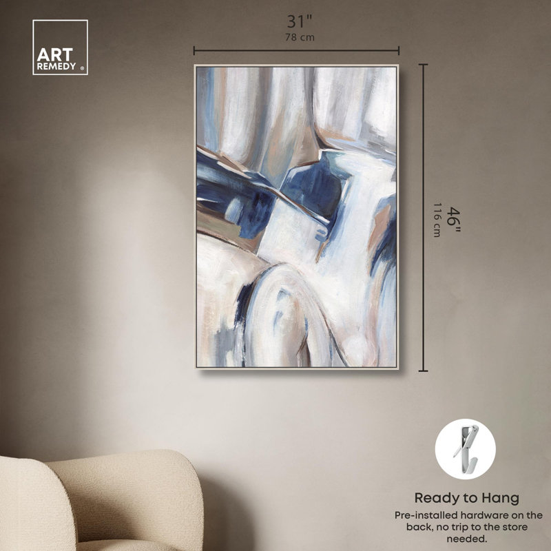 Impression sur toile "Deep Influence" par Art Remedy, H 46 po x l 31 po, Cadre argenté