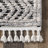 Rachelle Moroccan Tasseled Power Loom Performance Gray/White Rug-2031756153