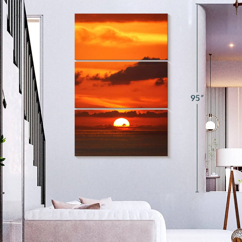 Gillard Ocean Orange Sunset, 74" H x 48" W