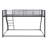 Metal Floor Bunk Bed Twin XL over Queen, Black Steel Frame Space-Saving Bunk Bed with Ladder