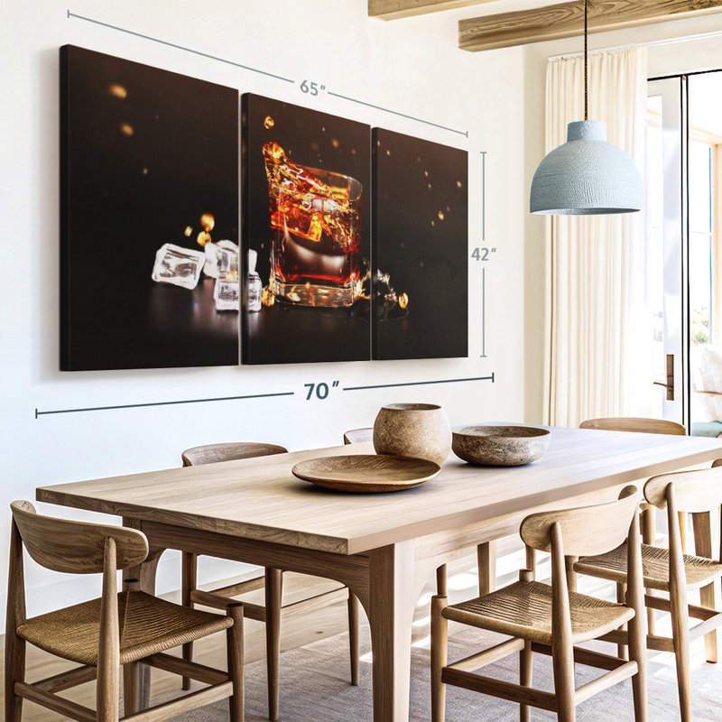 «Cold Whiskey Drink» sur toile, H 42 po x l 65 po x P 1,25 po