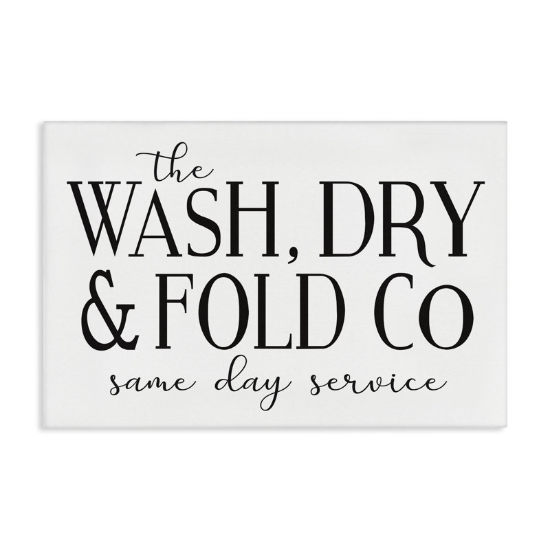 Same Day Service Laundry Canvas Wall Art by Lettered and Lined, 16" H x 24" W