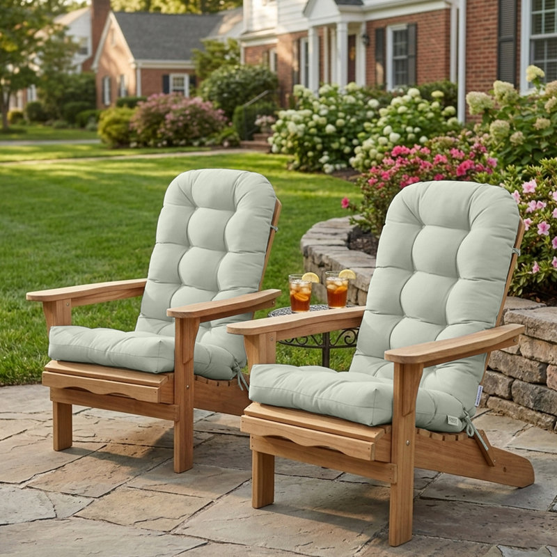 Outdoor/Indoor High Back Chair Cushion, Sage Green