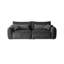 Causeuse-coussin modulaire en tissu chenille gris foncé