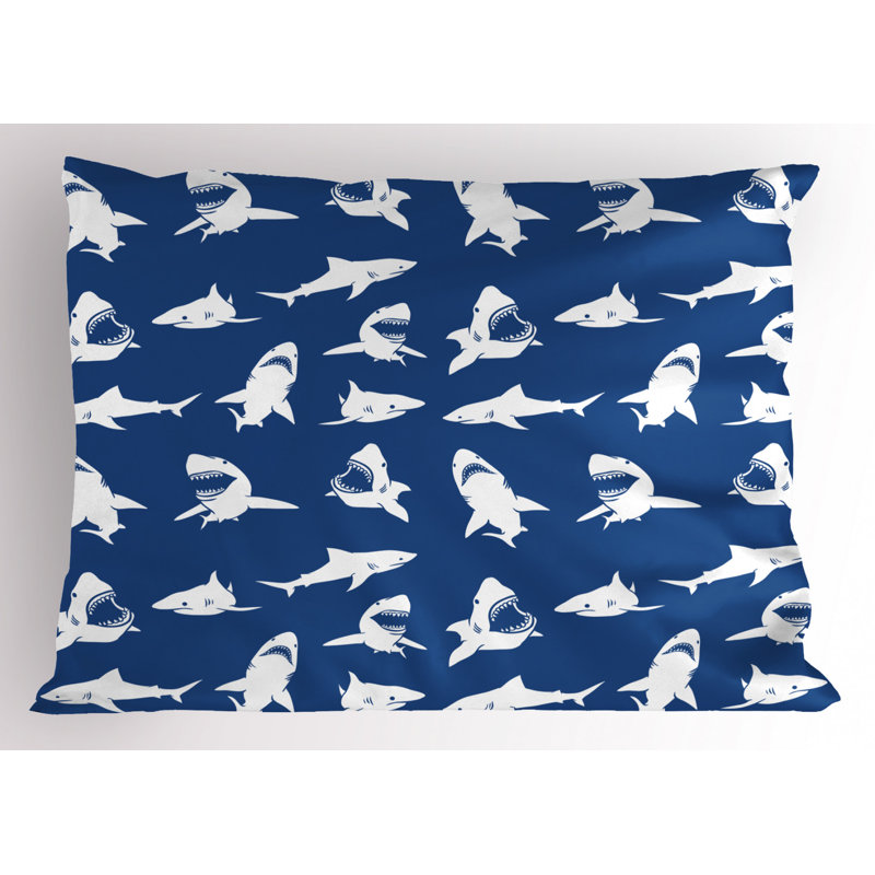 Shark Polyester Sham Set, Twin