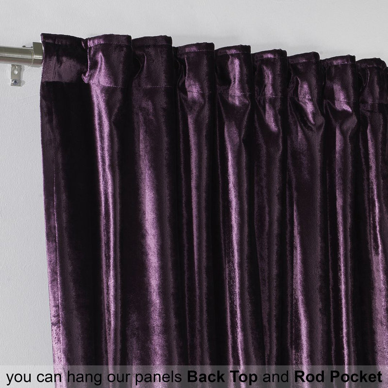 Solid Colour Kitchen Curtain, 31 Eggplant, 60 H x 60 W cm