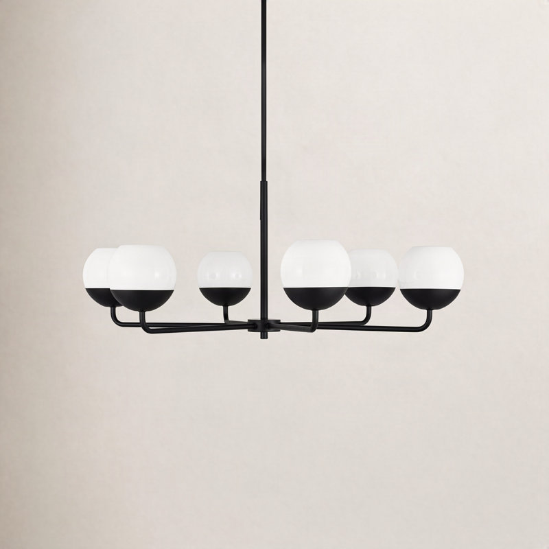 Avoca 6-Light Chandelier, Midnight Black