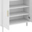 Armoire à chaussures élégante avec tablettes réglables, portes arquées et tiroir-1116809308