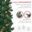 Pied de sapin de Noël artificiel, aiguilles de pin minces avec branches réalistes