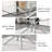 Modern Minimalist Rectangular Glass Dining Table With Sturdy Metal Legs For Various Spaces