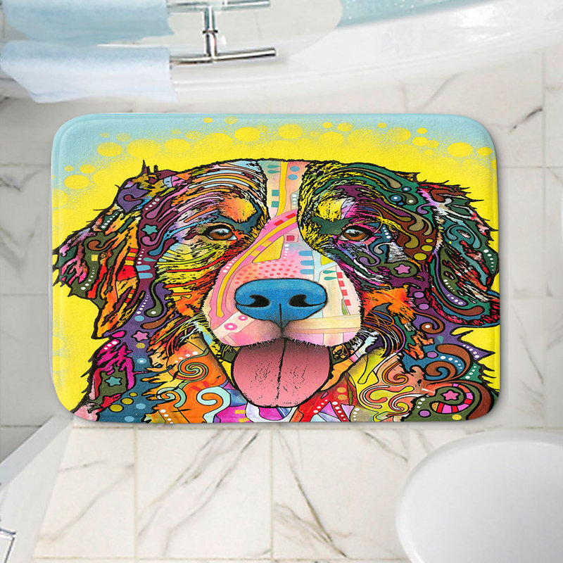 Tapis pour salle de bain en mousse à mémoire pour chien dean russo, H 1 po x l 34 po x L 21 po