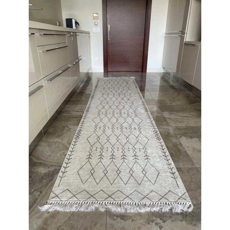 Tapis gris antidérapant Firenze, Rectangle 3 pi 3 po x 4 pi 11 po