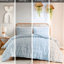 Édredon bleu avec 2 taies décoratives pour lit double-120479139-120479145