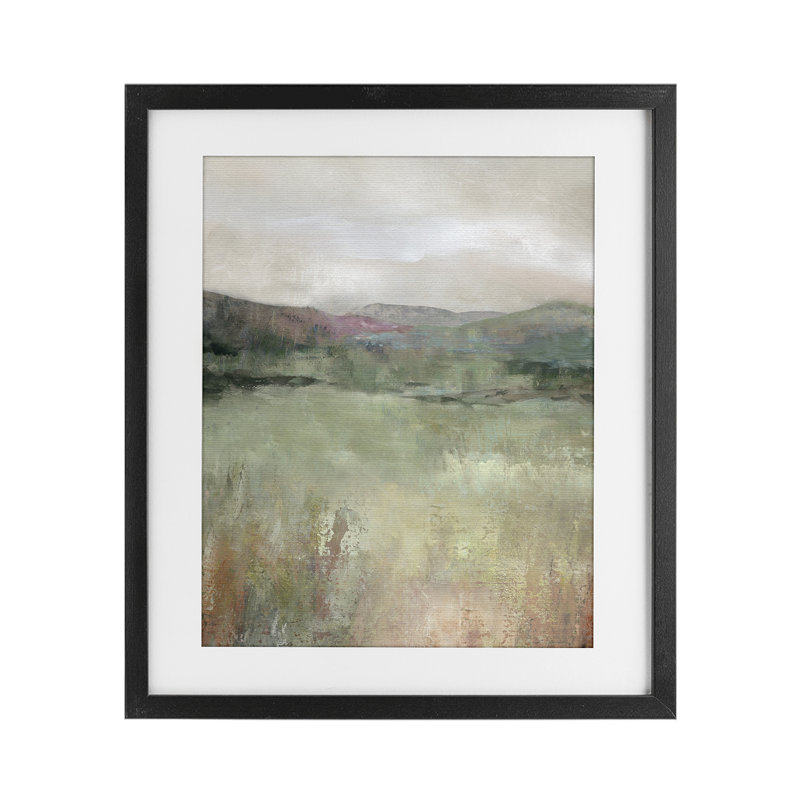 «Glimpse Of Spring», reproduction sous verre encadrée, design par Carol Robinson, Cadre noir minuit, H 16 po x l 13 po