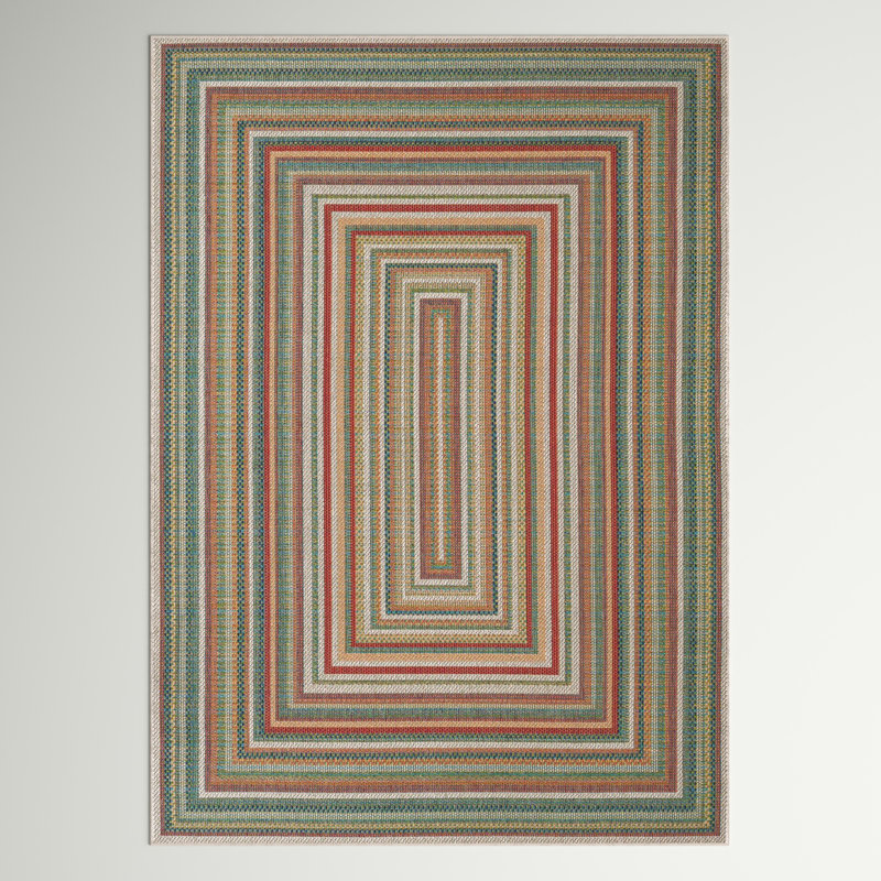 Multicolored indoor/outdoor carpet Lucidia, Rectangle 12 pi x 16 pi 1 po