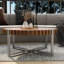 Table basse de salon de 31,4 pouces, table basse moderne en grain de bois naturel faite à la main en forme de tambour, table basse en bois F Smith, table basse à base robuste