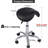 Lamel Adjustable Height Ergonomic Lab Stool with Footring Wheels