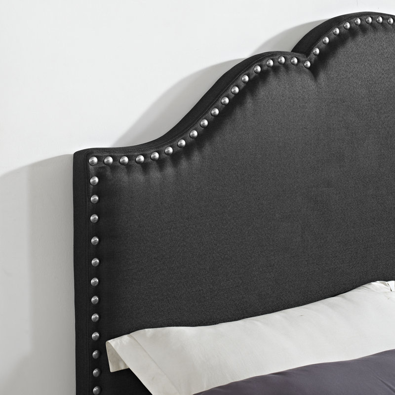 Benedict Upholstered Headboard, Full/Queen, Crème Linen