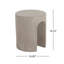 Outdoor MGO Round  With U-Shape Side Table, Light Grey