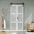 Glass and Solid Manufactured Wood Sliding Bi-Fold Barn Door with Installation Hardware Kit-102693175