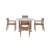 5 Piece Acacia Wood Patio Dining Set Outdoor Table and Chairs for Garden Backyard Balcony-1841757206