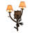 Rustic Lodge Copper Candle Wall Light