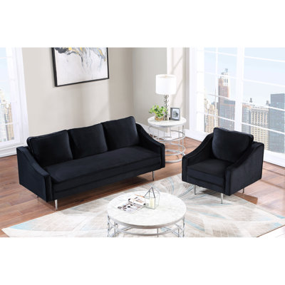 Vasek 2 - Piece Velvet Living Room Set