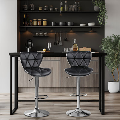 Elna Swivel Adjustable Height Bar Stool