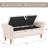 51” Storage Benches, End Of Bed Bench With Button-Tufted Large Upholstered Storage Ottoman Linen Window Bench With Storage Shoe Cabinet Bench, For Bedroom, Entryway, Closet, Beige