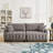 83'' Futon Sofa Bed, Polyester Fabric Comfy Futon Couch Bed With 2 Square Pillows, Convertible Sleeper Sofa With Adjustable Backrest,  Modern Loveseat Sleeper For Living Room-284598324