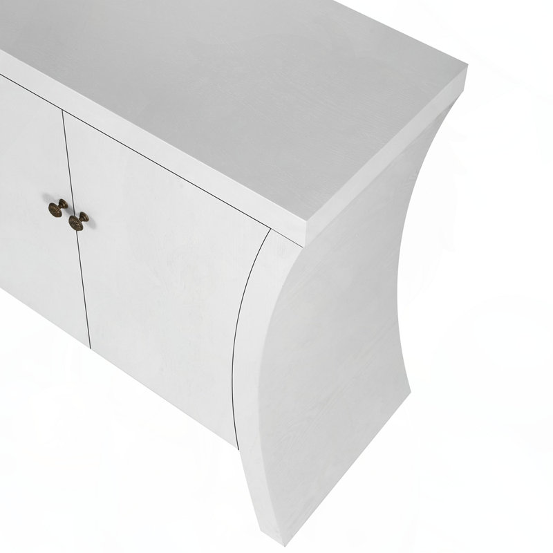Armoire 4 portes à conception de rangement avancée, White