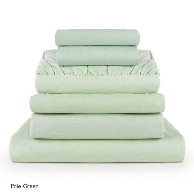 Richetts Cotton Blend Standard Fitted Sheet, Pale Green