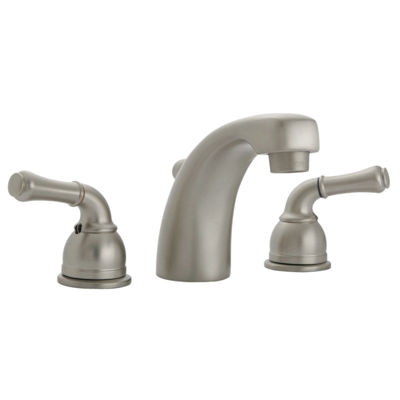 2-handle Bathroom Faucet with Drain Assembly, Brushed Nickel