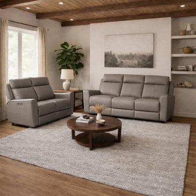 5 Seater Reclining Leather Sofa