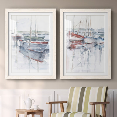 «Watercolor Harbor Study I», reproduction encadrée de qualité supérieure - prête à être accrochée