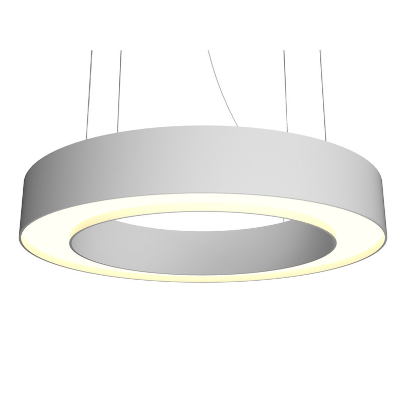 1 - Light LED Pendant, 5.27" H x 23.4" W x 23.4" D, Imbuia