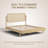 NTC Ariston Queen Platform Bed with Handwoven Natural Rattan Headboard – Oak Veneer, Solid American Oak Legs, Relaxed Luxury Design, Silent Slats, Effortless Assembly, Queen – Light Oak-1996621957-1996621956