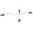 Rancourt 3-LIght Black Finished Long Arms  Dimmable Classic  Semi-Flush Mount Light Fixture