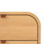 Cirq Oak Wood Nightstand with Leather Drawer Pulls
