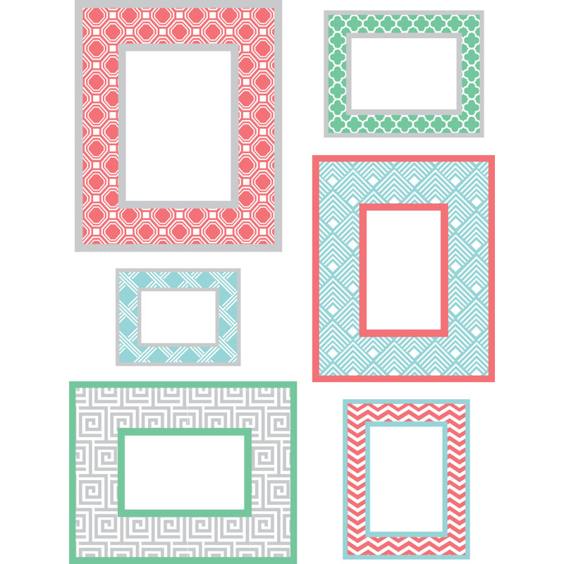 Multicolor Geometric Peel and Stick Kids Wall Art Kit