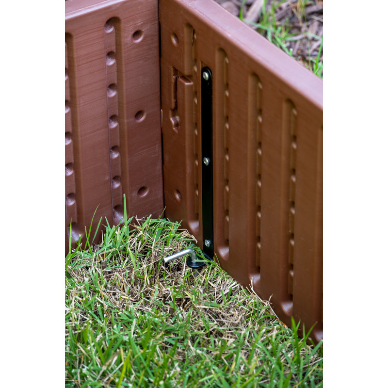 Poly Resin 24" Raised Garden Bed, 12" H x 24" W x 24" D 