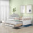 Full Size Daybed With Twin Size Trundle And Drawers, Full Size-1834508534